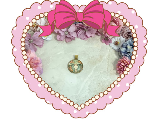 Watercolor Witch Pendant - Design 2