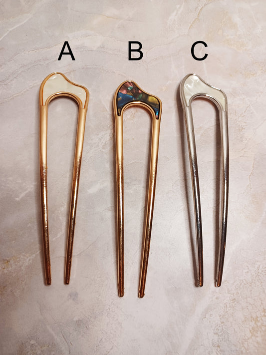 Vintage Style Hair Fork, Bun Chopstick, Retro Hair Pin (4")