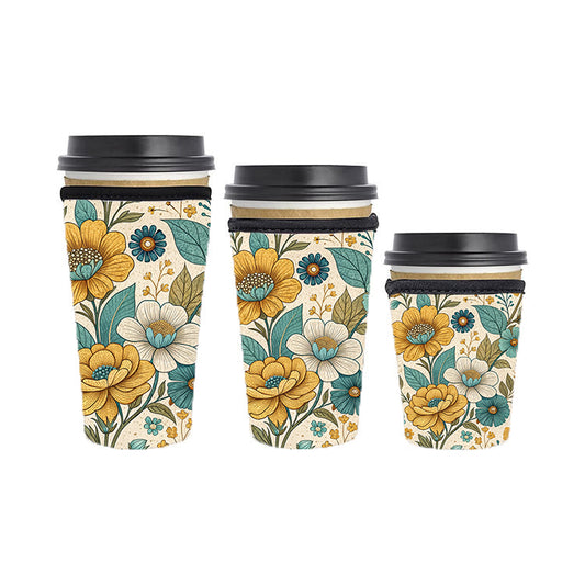 Fall Autumn Reusable Neoprene Insulator Soda Tea Iced Hot Coffee Cup Drink Sleeve