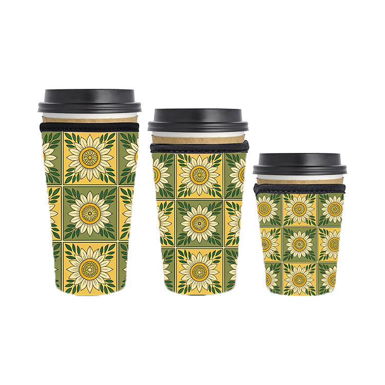 Fall Autumn Reusable Neoprene Insulator Soda Tea Iced Hot Coffee Cup Drink Sleeve