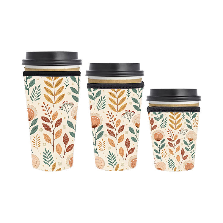 Fall Autumn Reusable Neoprene Insulator Soda Tea Iced Hot Coffee Cup Drink Sleeve