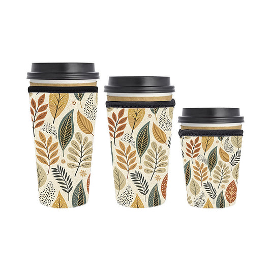Fall Autumn Reusable Neoprene Insulator Soda Tea Iced Hot Coffee Cup Drink Sleeve