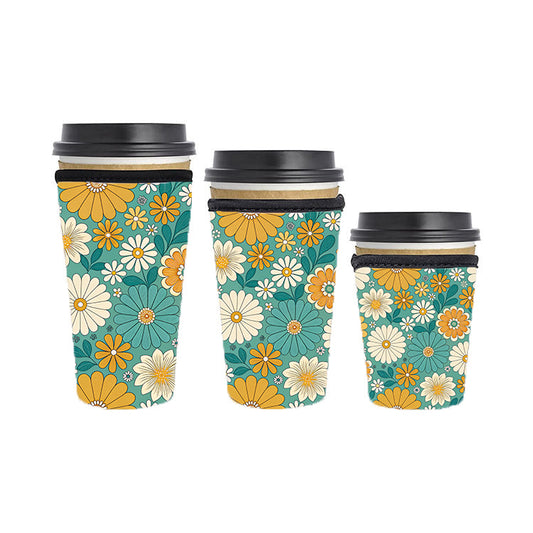 Fall Autumn Reusable Neoprene Insulator Soda Tea Iced Hot Coffee Cup Drink Sleeve