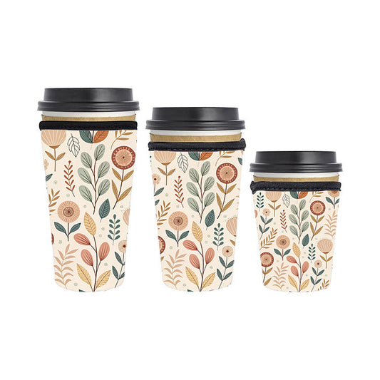 Fall Autumn Reusable Neoprene Insulator Soda Tea Iced Hot Coffee Cup Drink Sleeve