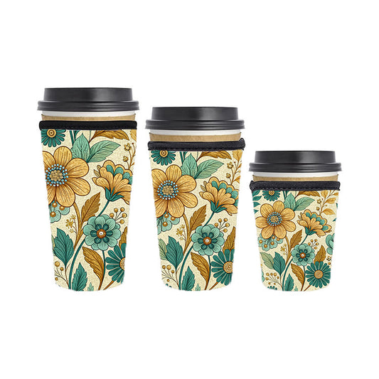 Fall Autumn Reusable Neoprene Insulator Soda Tea Iced Hot Coffee Cup Drink Sleeve