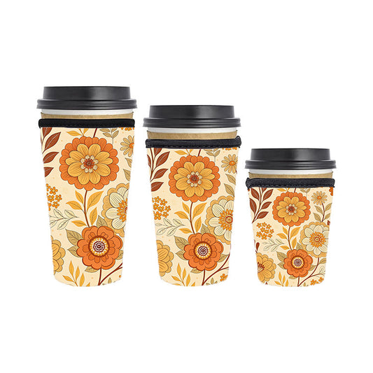 Fall Autumn Reusable Neoprene Insulator Soda Tea Iced Hot Coffee Cup Drink Sleeve