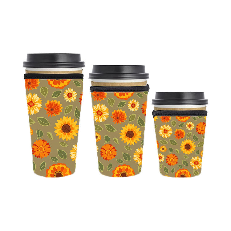 Fall Autumn Reusable Neoprene Insulator Soda Tea Iced Hot Coffee Cup Drink Sleeve
