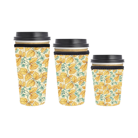 Fall Autumn Reusable Neoprene Insulator Soda Tea Iced Hot Coffee Cup Drink Sleeve