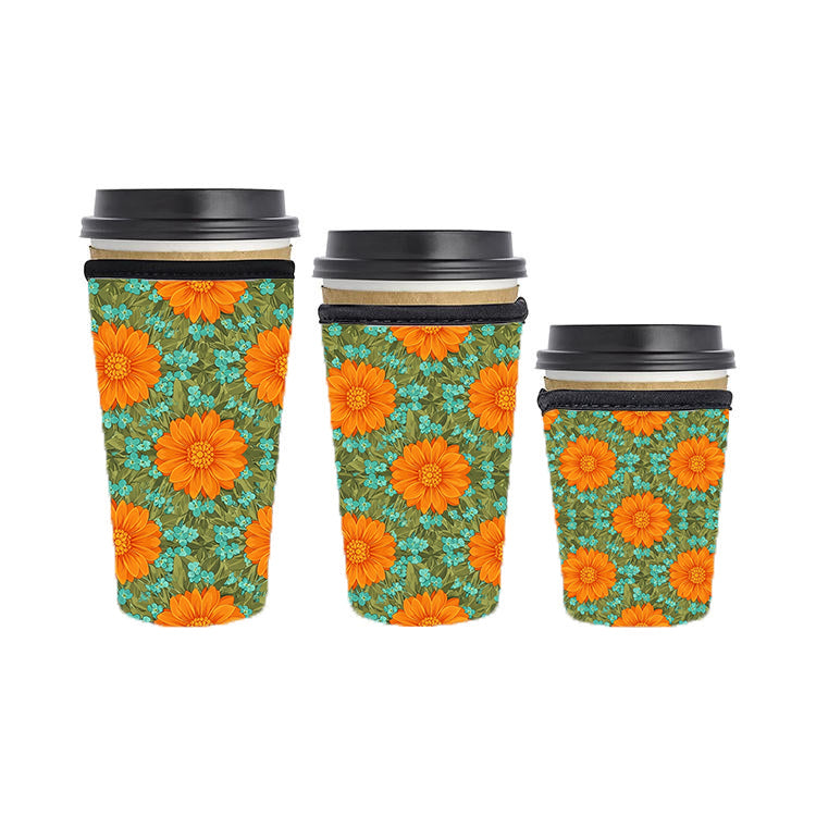Fall Autumn Reusable Neoprene Insulator Soda Tea Iced Hot Coffee Cup Drink Sleeve