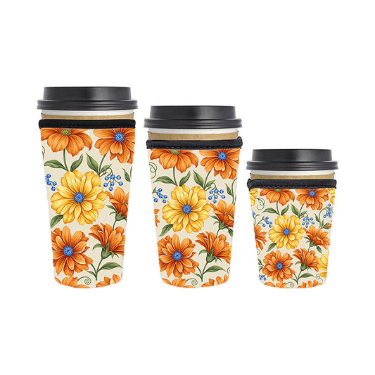 Fall Autumn Reusable Neoprene Insulator Soda Tea Iced Hot Coffee Cup Drink Sleeve