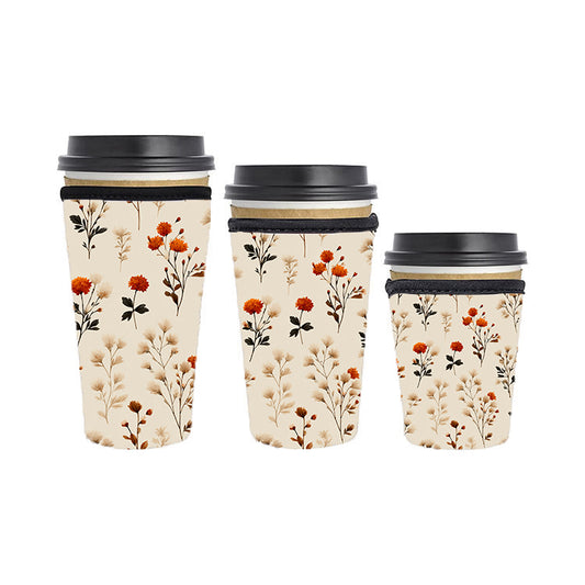 Fall Autumn Reusable Neoprene Insulator Soda Tea Iced Hot Coffee Cup Drink Sleeve