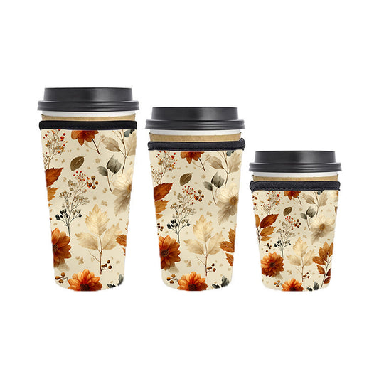 Fall Autumn Reusable Neoprene Insulator Soda Tea Iced Hot Coffee Cup Drink Sleeve
