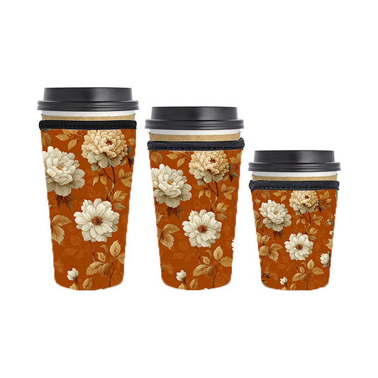 Fall Autumn Reusable Neoprene Insulator Soda Tea Iced Hot Coffee Cup Drink Sleeve