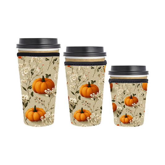 Fall Autumn Reusable Neoprene Insulator Soda Tea Iced Hot Coffee Cup Drink Sleeve