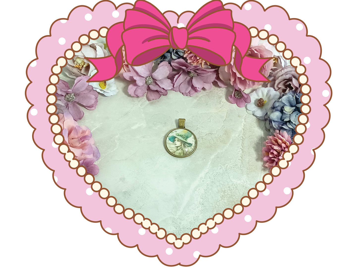 Watercolor Witch Pendant - Design 3