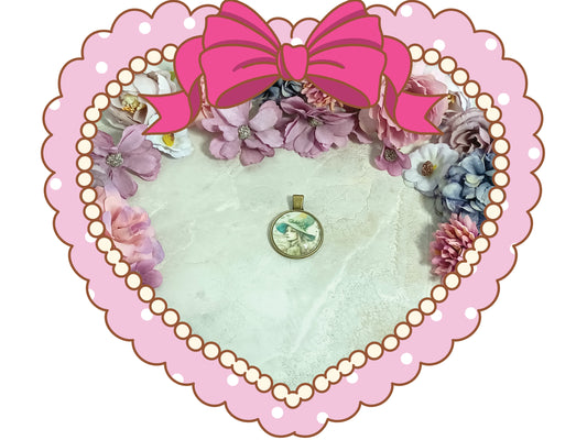 Watercolor Witch Pendant - Design 3