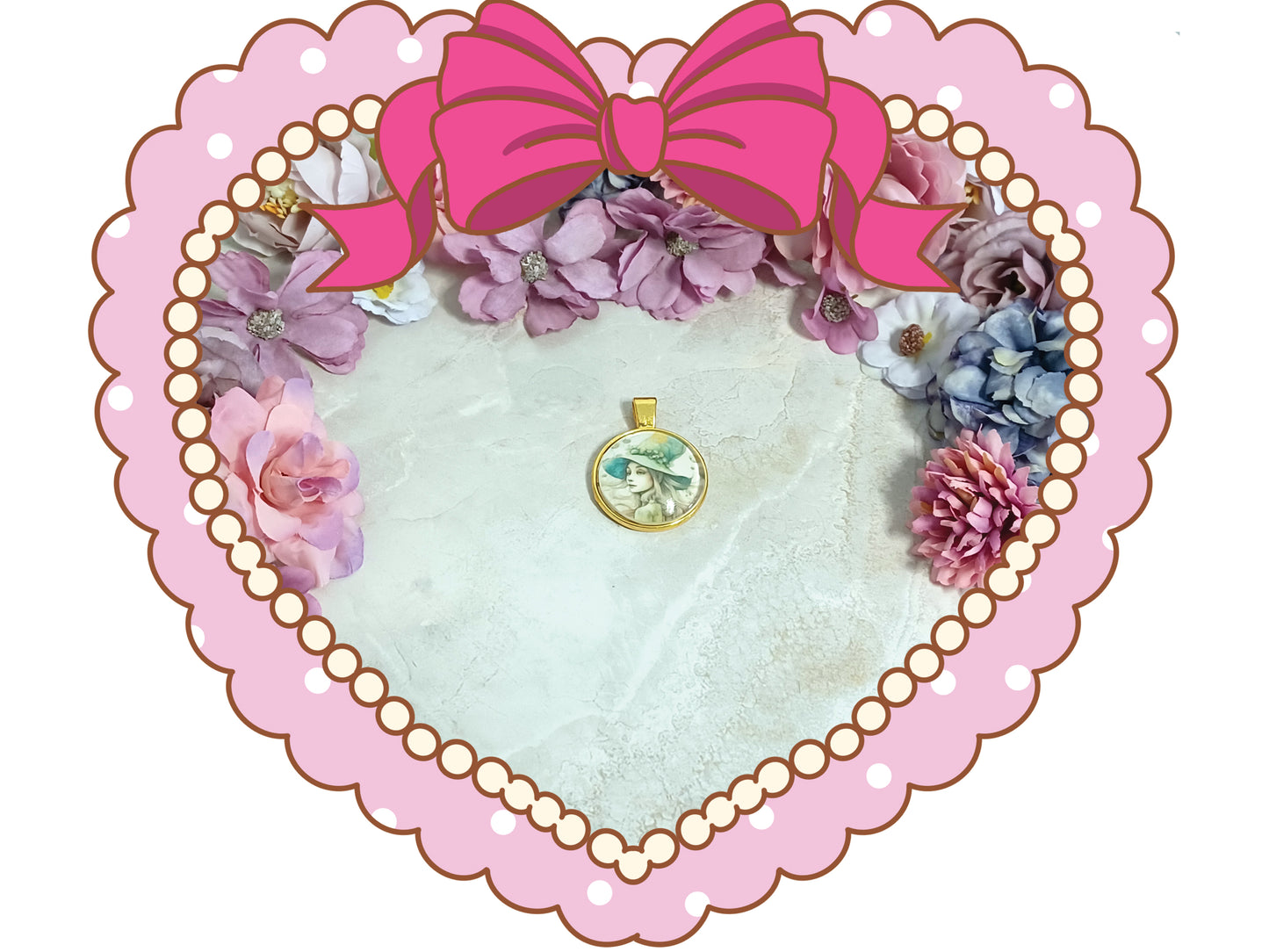 Watercolor Witch Pendant - Design 3