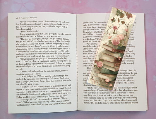 Books Flowers Roses Bookmark Novel Book