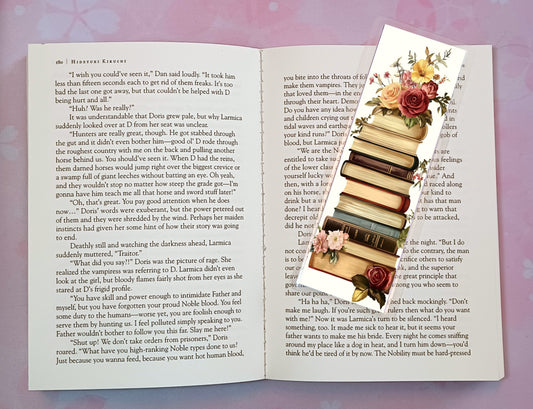 Books Flowers Roses Bookmark Novel Book