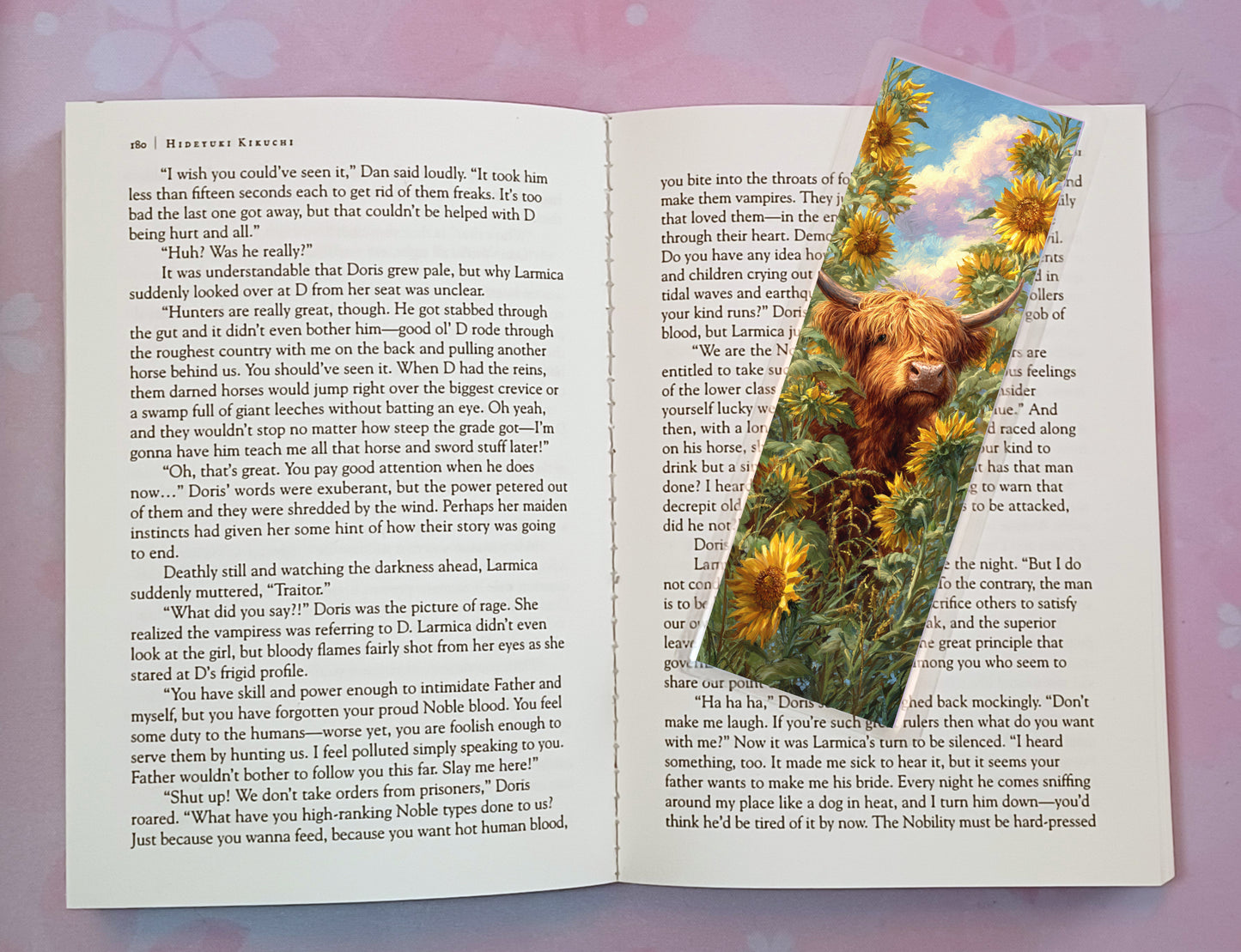 Highland Cow Bookmark Novel Book