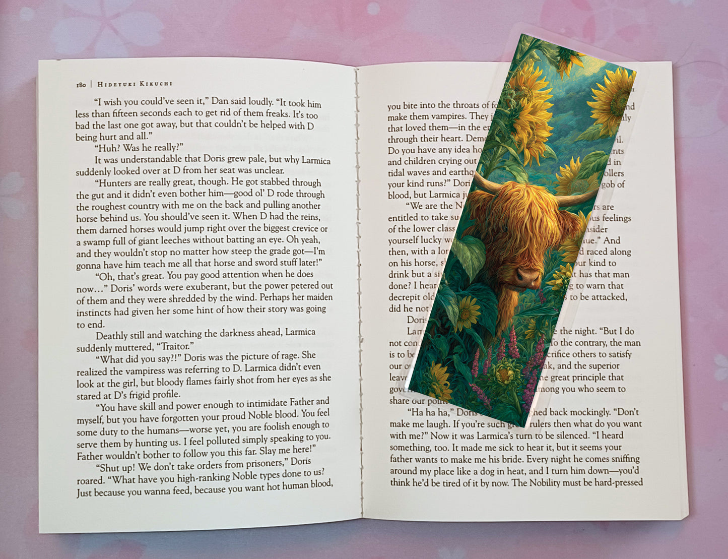 Highland Cow Bookmark Novel Book