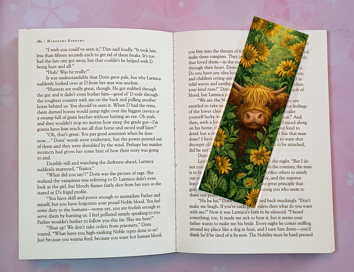 Highland Cow Bookmark Novel Book