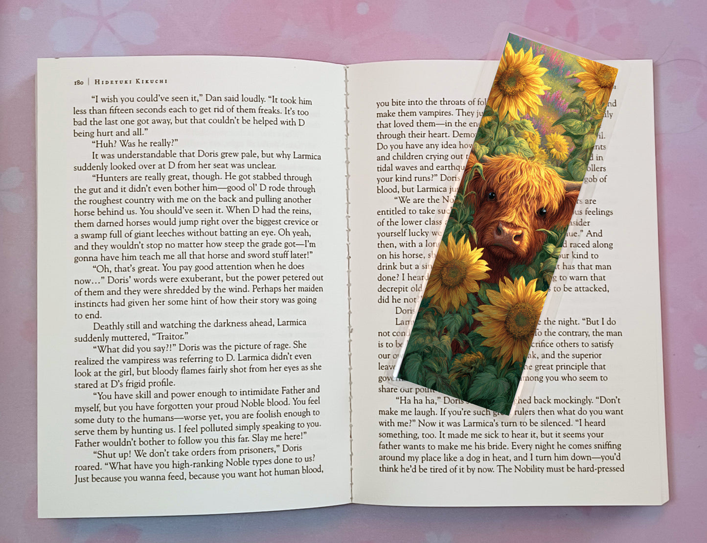 Highland Cow Bookmark Novel Book