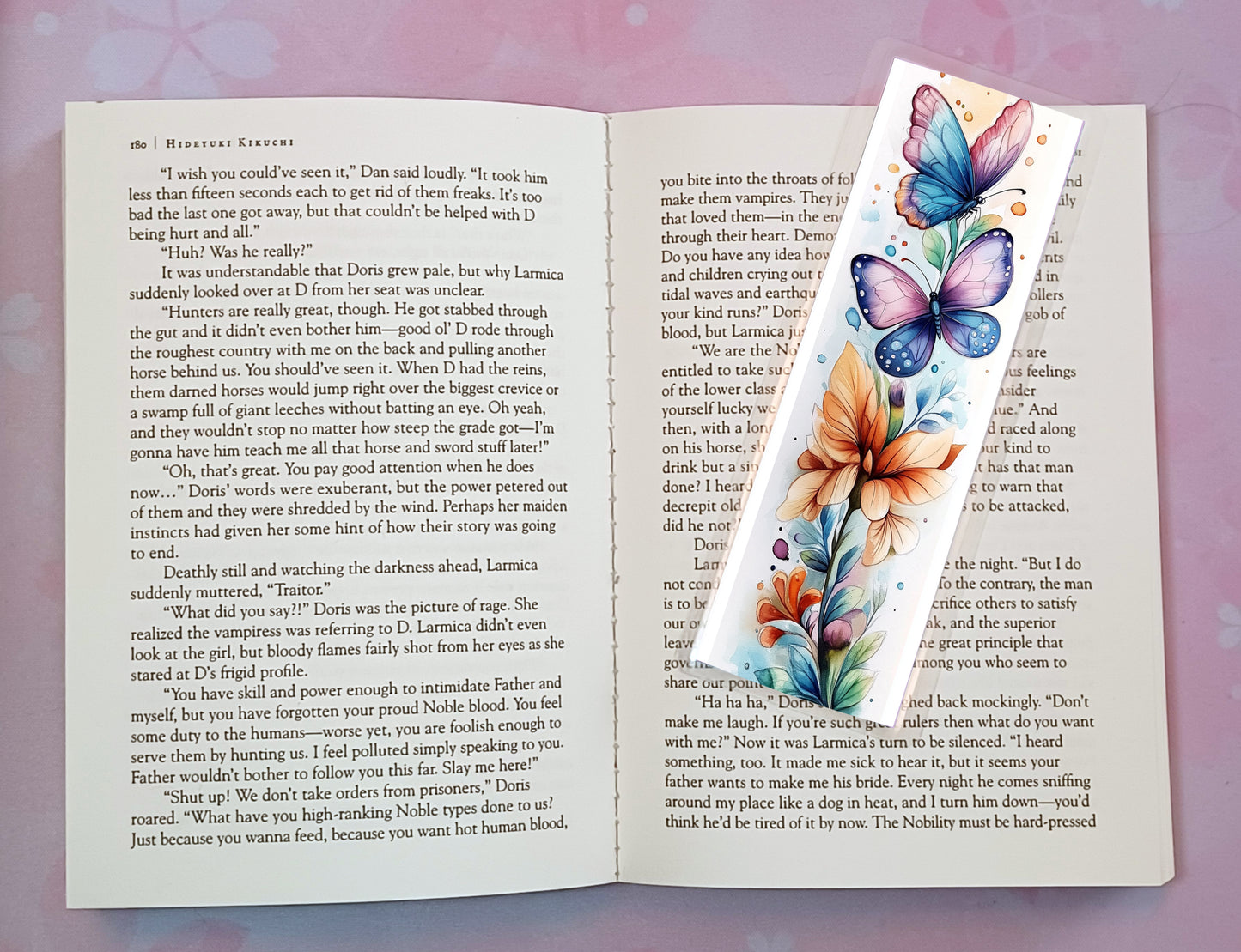 Butterflies Flowers Floral Bookmark Novel Book