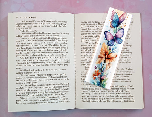 Butterflies Flowers Floral Bookmark Novel Book