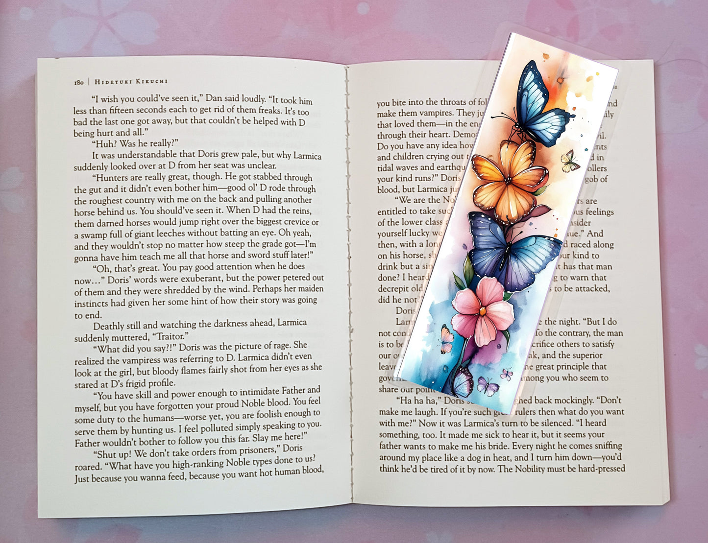 Butterflies Flowers Floral Bookmark Novel Book
