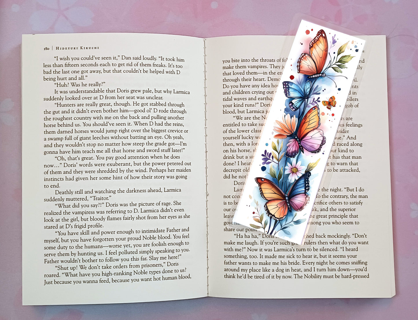 Butterflies Flowers Floral Bookmark Novel Book
