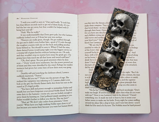 Gothic Skulls Death Dark Romance Bookmark Novel Book