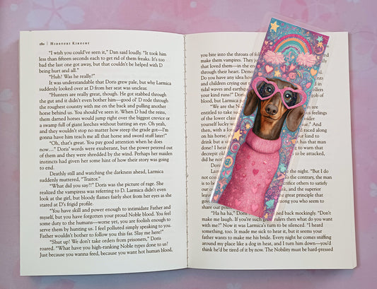Pink Dog Bookmark Novel Book