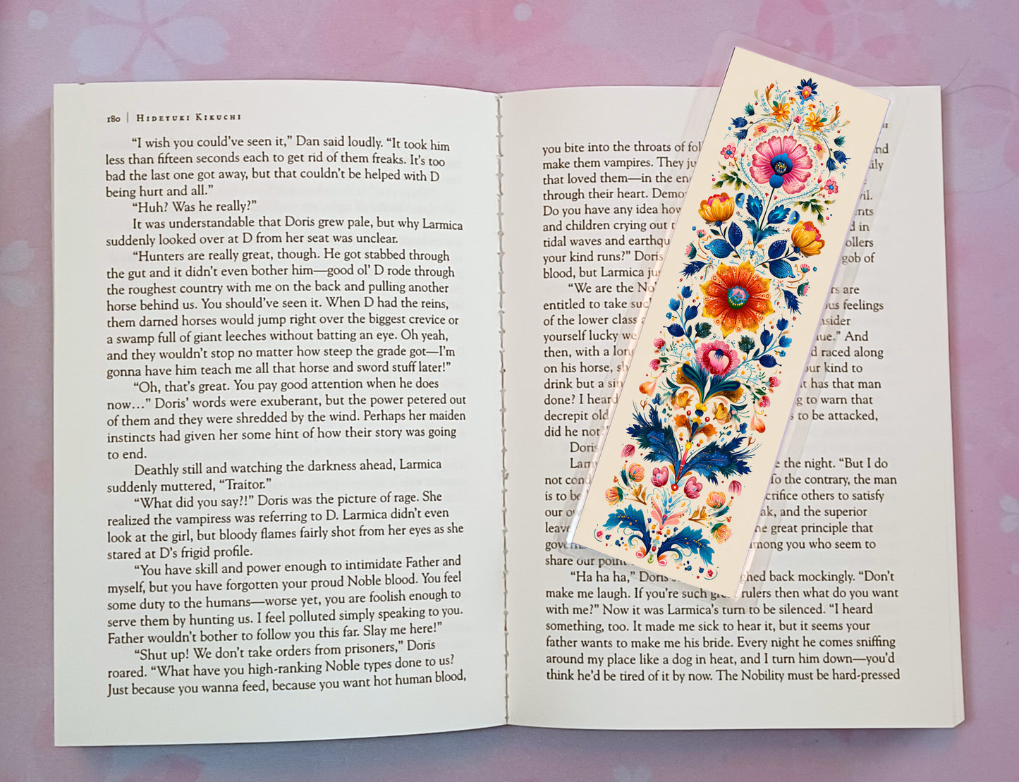 Floral Embroidery Bookmark Novel Book