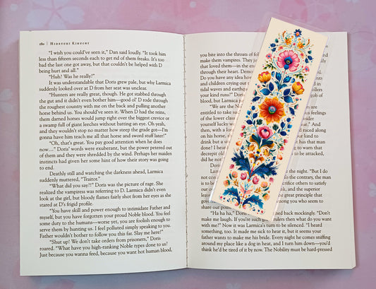 Floral Embroidery Bookmark Novel Book