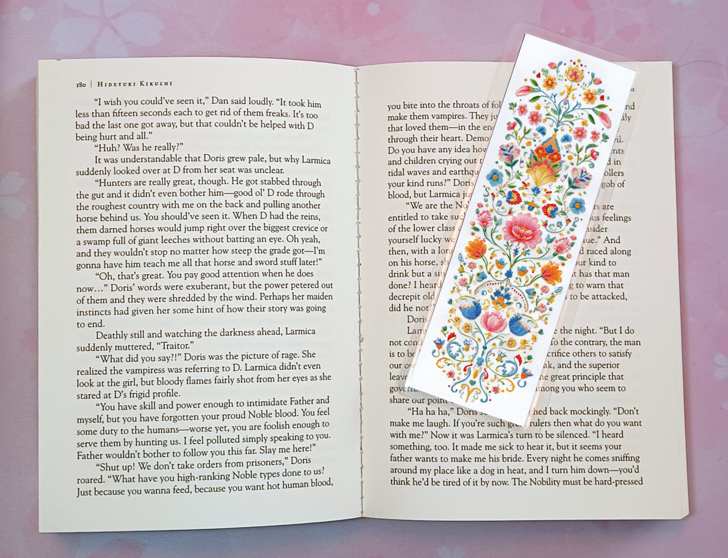 Floral Embroidery Bookmark Novel Book