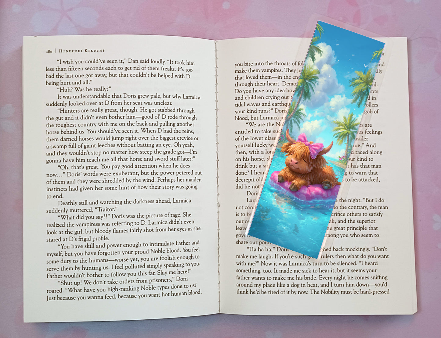 Highland Cow Bookmark Novel Book