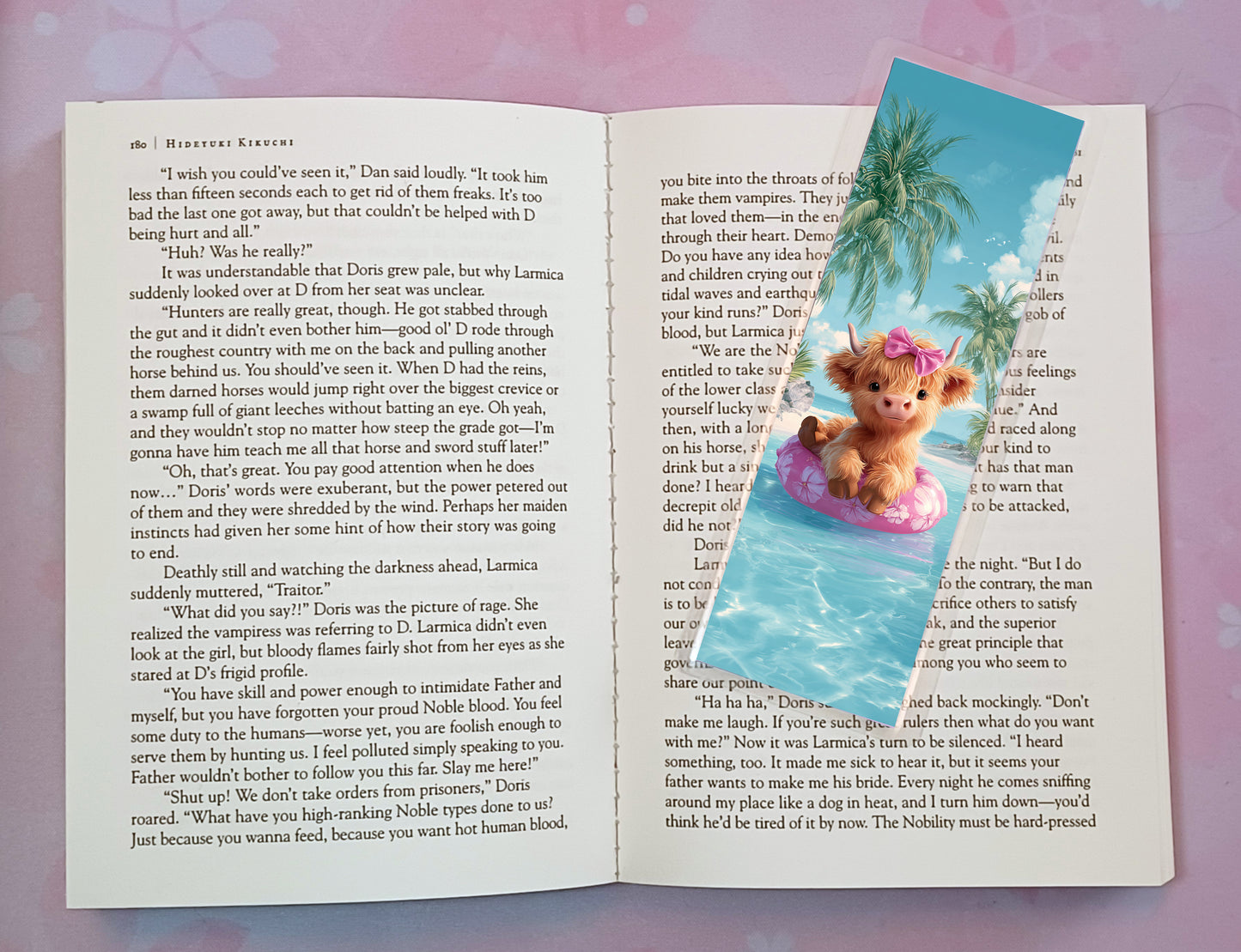 Highland Cow Bookmark Novel Book