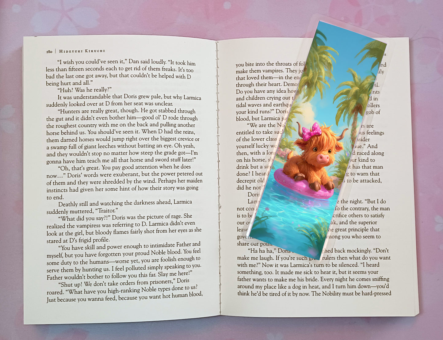 Highland Cow Bookmark Novel Book