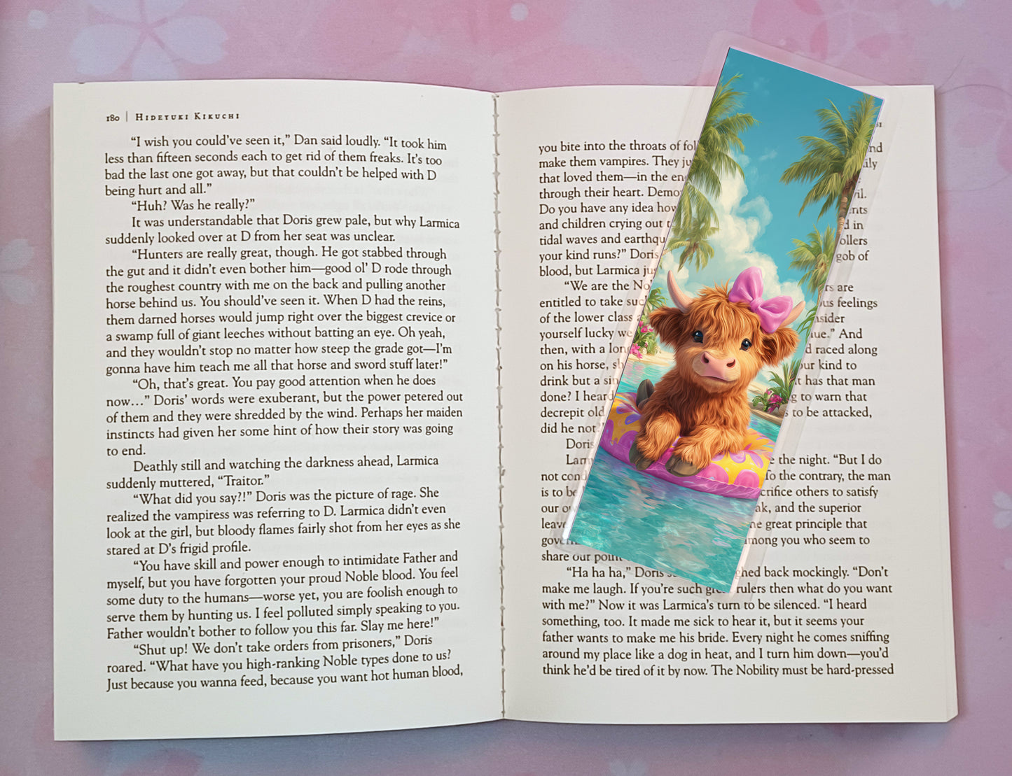 Highland Cow Bookmark Novel Book