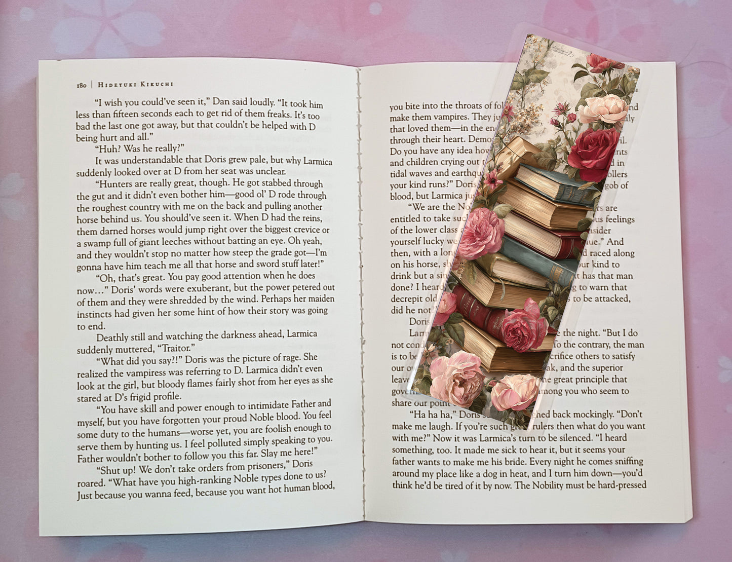 Flowers Floral Book Stack Bookmark Novel Book