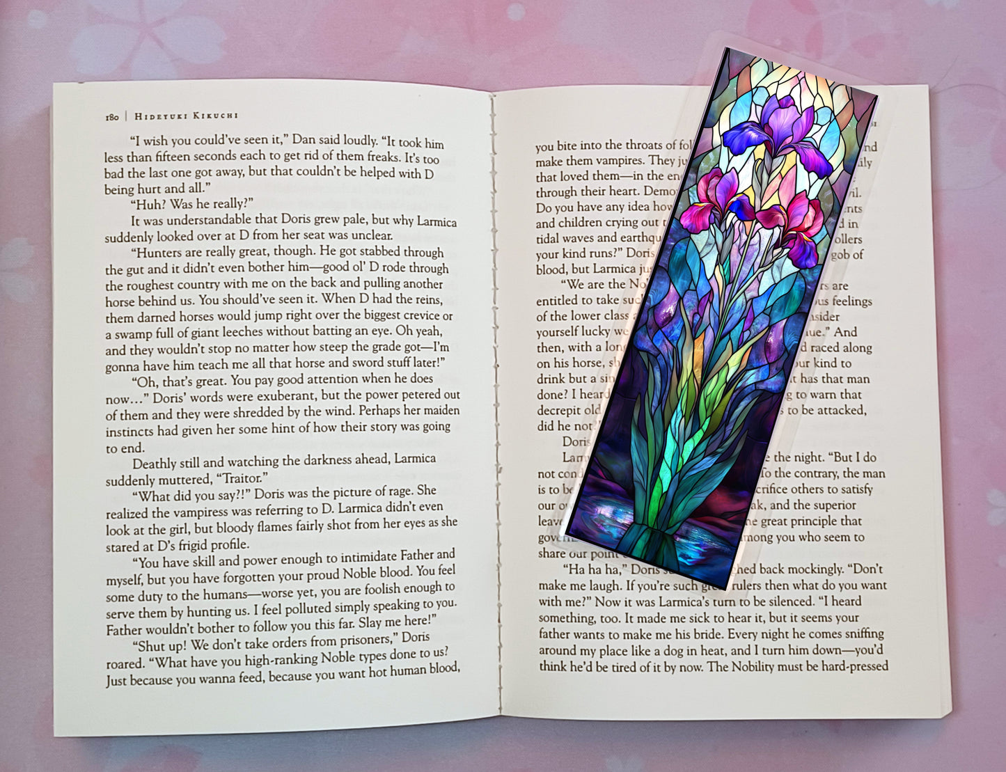 Stained Glass Flowers Bookmark Novel Book