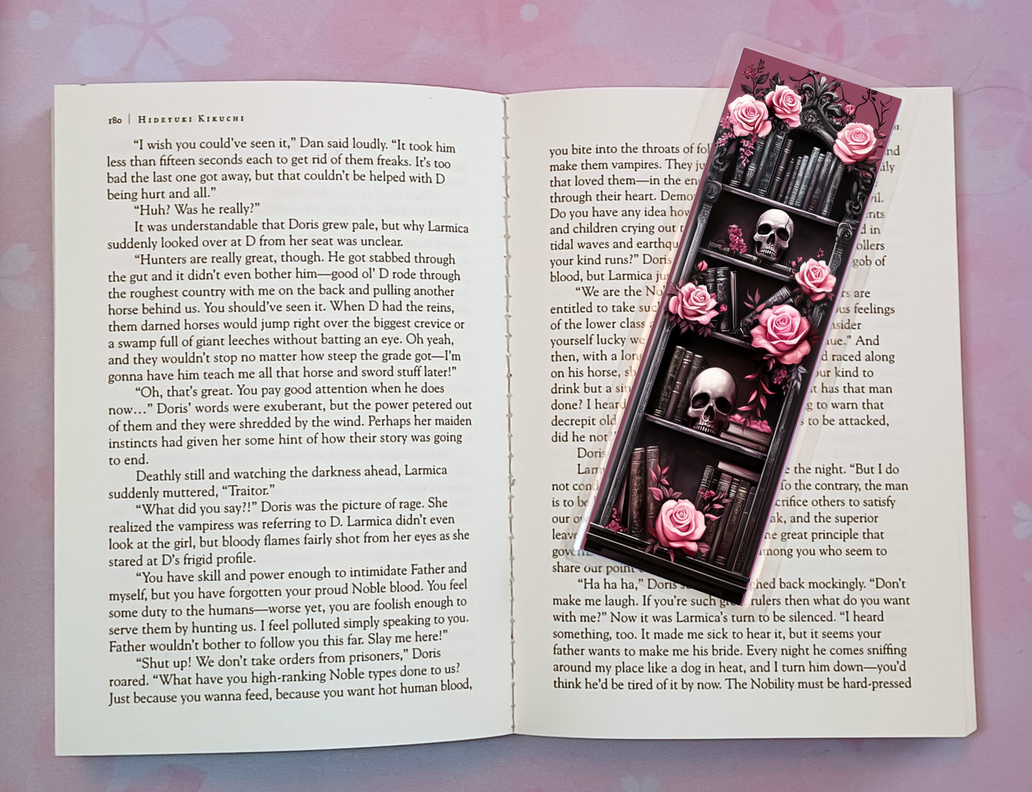Skull Book Shelf Library Bookmark Novel Book