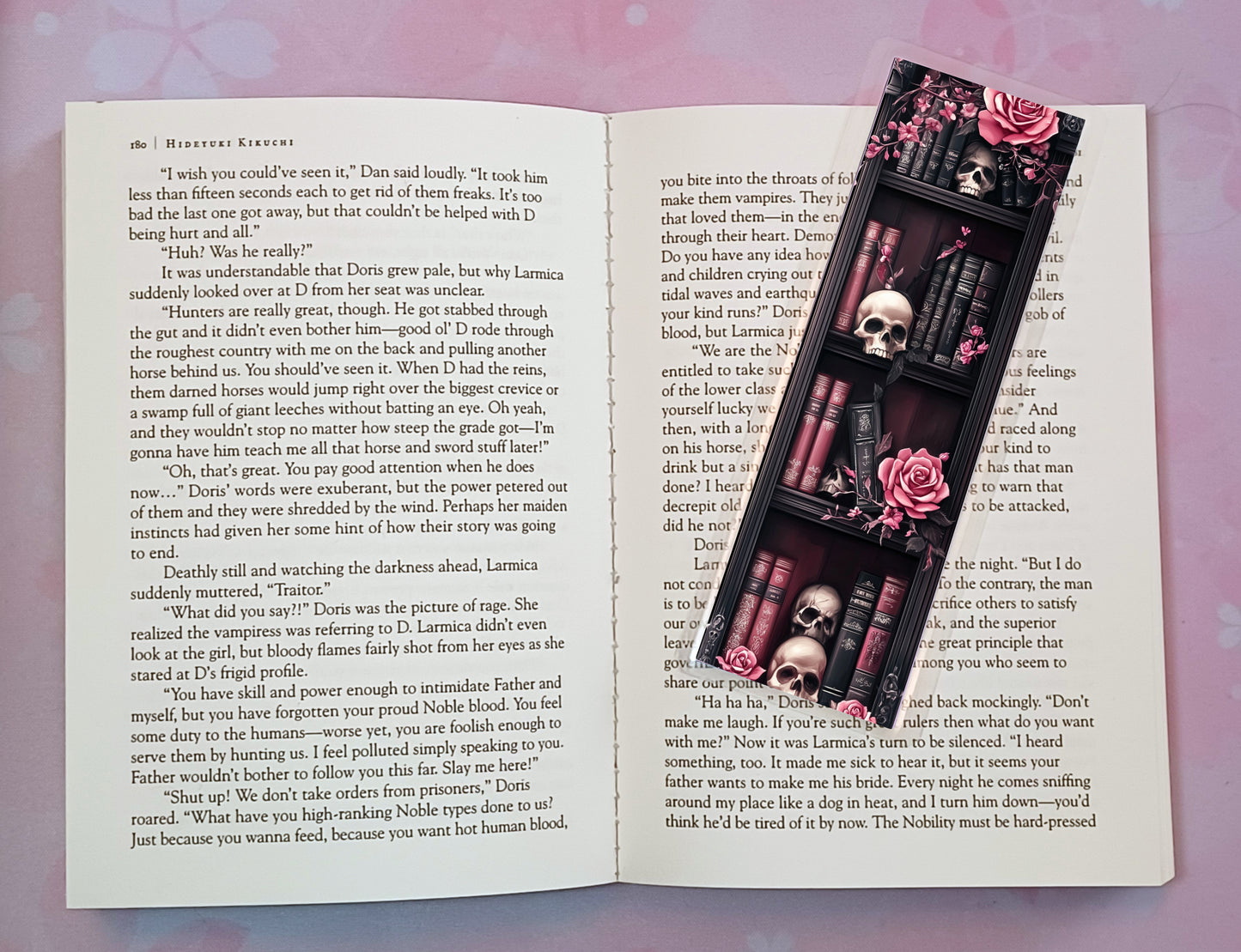 Skull Book Shelf Library Bookmark Novel Book