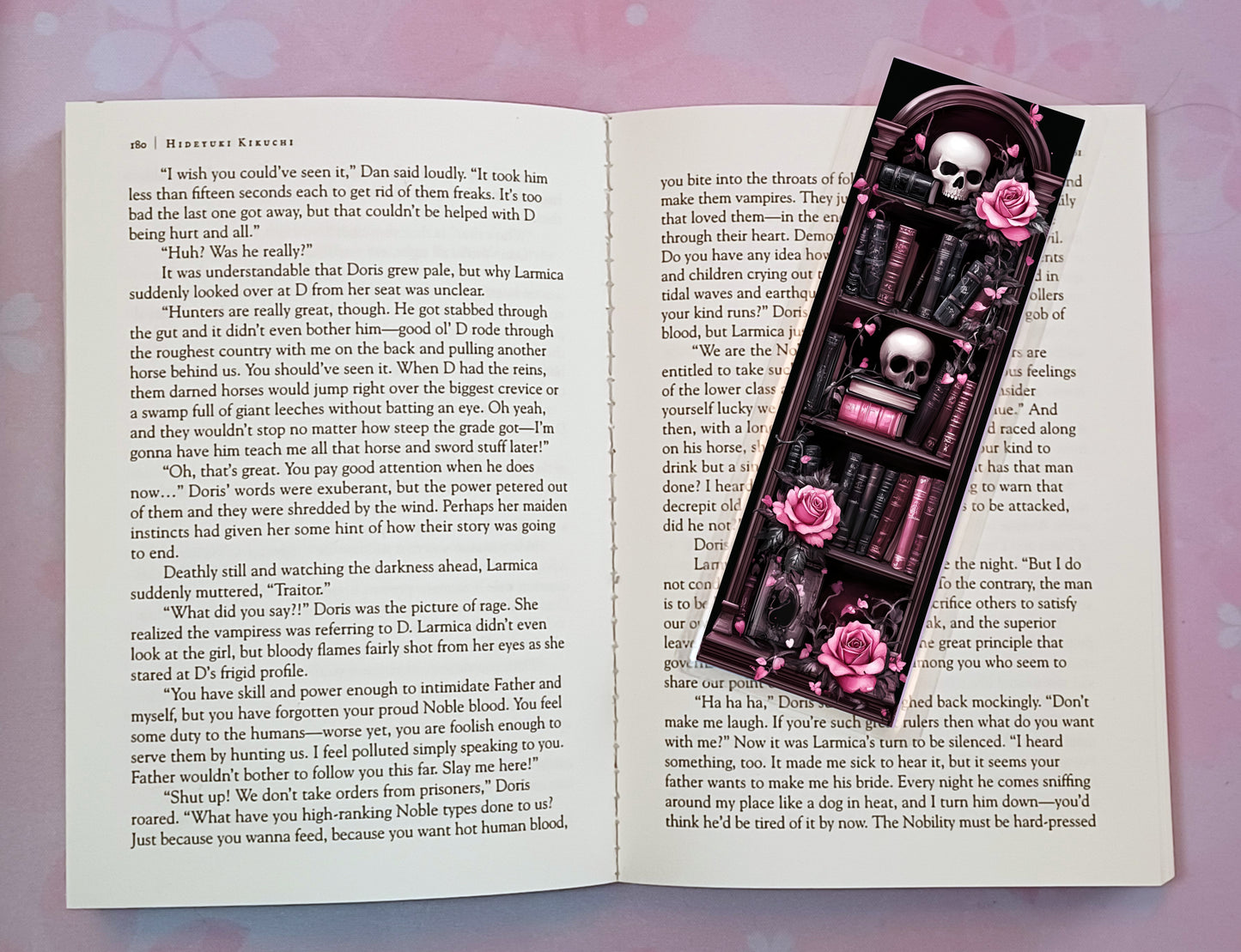 Skull Book Shelf Library Bookmark Novel Book