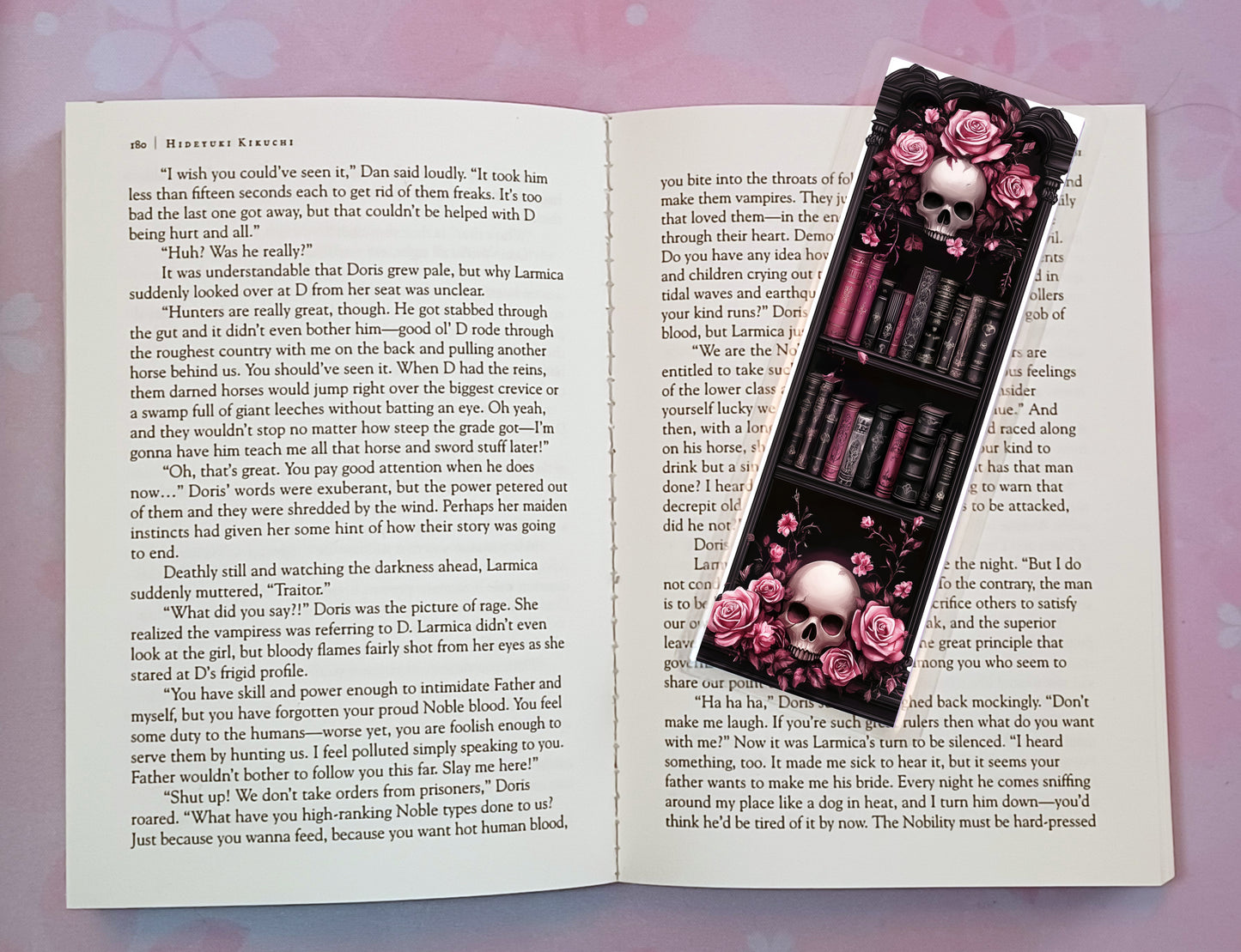 Skull Book Shelf Library Bookmark Novel Book