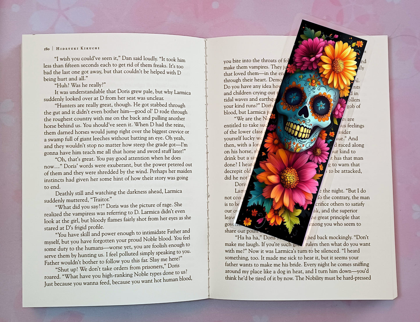 Sugar Skulls Day of the Dead Bookmark Novel Book