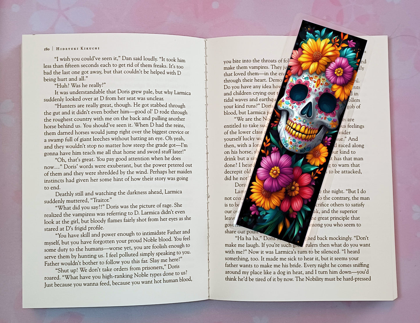 Sugar Skulls Day of the Dead Bookmark Novel Book