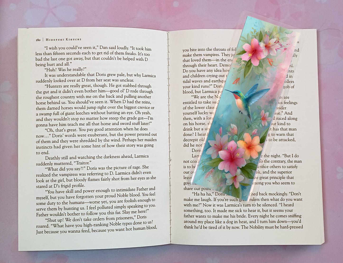 Hummingbird Flower Flowers Floral Bookmark Novel Book 4 DESIGNS