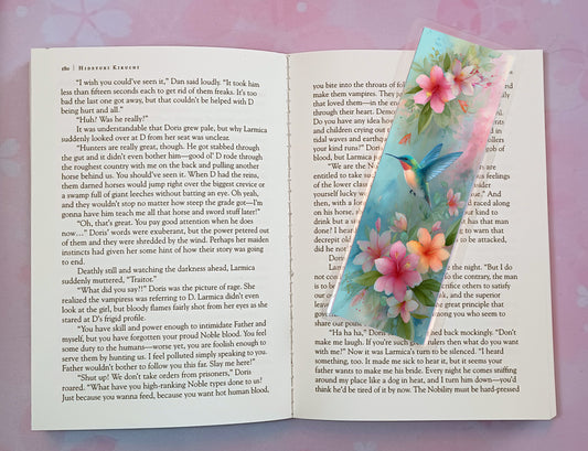 Hummingbird Flower Flowers Floral Bookmark Novel Book 4 DESIGNS